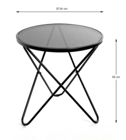 Beistelltisch Ø 54 cm schwarz