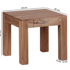 Beistelltisch 45 x 45 cm Akazie