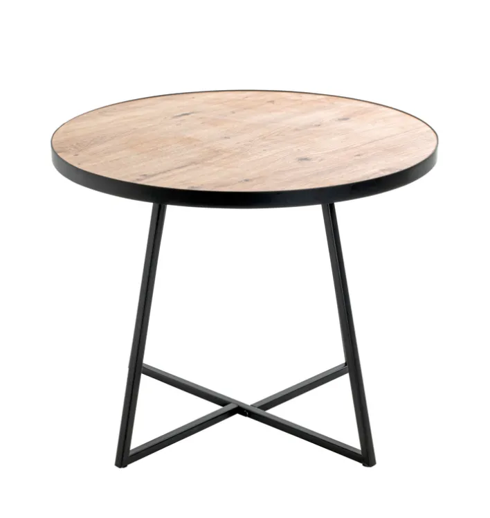 Beistelltisch 60 x 60 cm braun/schwarz