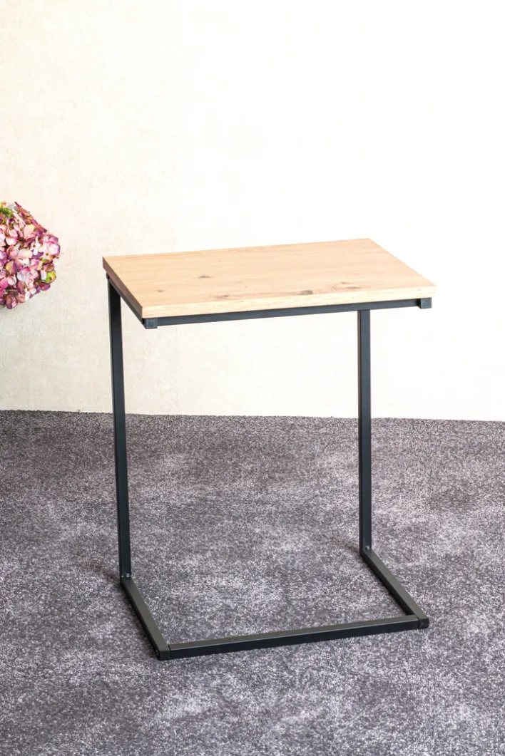 Beistelltisch 40 x 30 cm braun/schwarz