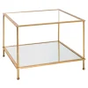 Beistelltisch 60 x 60 cm Glas/goldfarbig