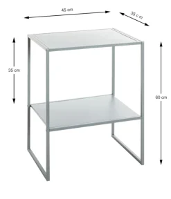 Beistelltisch 45 x 35 cm grau