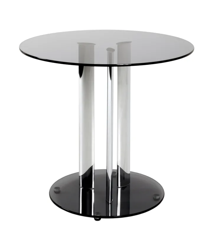 Beistelltisch 59 x 57 cm grau/chromfarbig