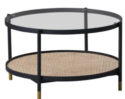 Beistelltisch 76 x 45 cm schwarz