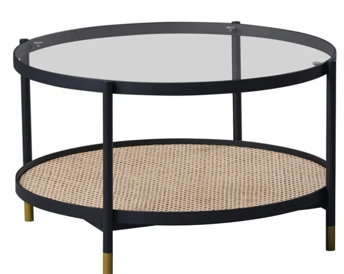 Beistelltisch 76 x 45 cm schwarz