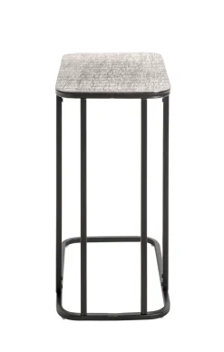 Beistelltisch 46 x 62 cm silberfarbig/schwarz