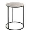 Beistelltisch 41 x 52 cm silberfarbig/schwarz