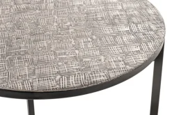 Beistelltisch 41 x 52 cm silberfarbig/schwarz