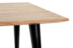 Beistelltisch 46 x 41 x 46 cm Akazie massiv natur/schwarz