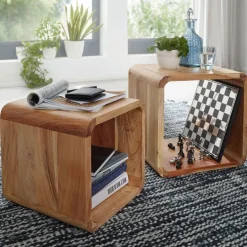 Beistelltisch BOHA 2er Set Akazie massiv