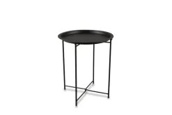 Beistelltisch CAROLINA Ø 43 cm schwarz