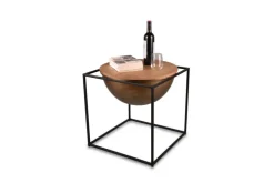 Beistelltisch CELLI 53 x 53 cm braun/schwarz