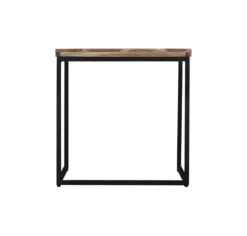 Beistelltisch 2er Set LUANDA Massivholz Akazie natur/schwarz