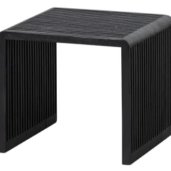 Beistelltisch 2er Set WILLA Teakholz schwarz