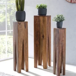 Beistelltisch 3er-Set Sheesham