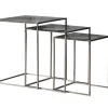 Beistelltisch FRELA 3-teilig schwarz silber
