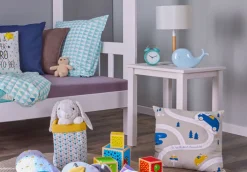 Beistelltisch HOLGER 45x55x45 cm Massivholz weiß