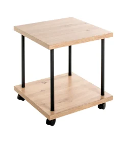 Beistelltisch IMOLA Ø 40 cm Eiche-Dekor hell/schwarz