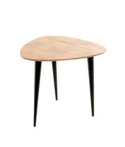 Beistelltisch KALKUTTA Ø 46 cm Akazie Massivholz/schwarz