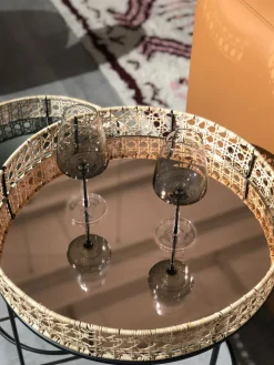 Beistelltisch KARJANA 2-teilig braun/ schwarz