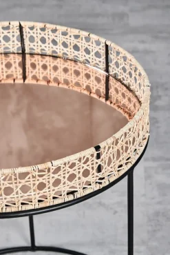 Beistelltisch KARJANA 2-teilig braun/ schwarz