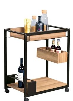 Beistelltisch KUBA 2 braun/schwarz