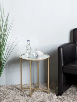 Beistelltisch LAGOS 39 x 53 cm goldfarbig