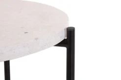 Beistelltisch MAXIMUS Terrazzo Ø 48 x 50 cm Weiß-Grau meliert