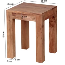 Beistelltisch MUMBAI 35 x 35 cm Akazie