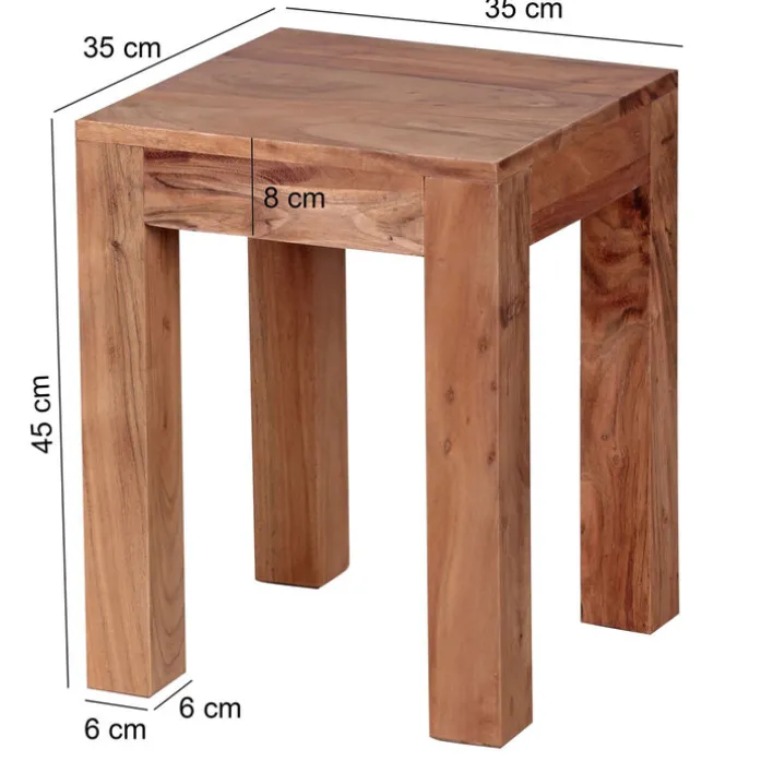 Beistelltisch MUMBAI 35 x 35 cm Akazie