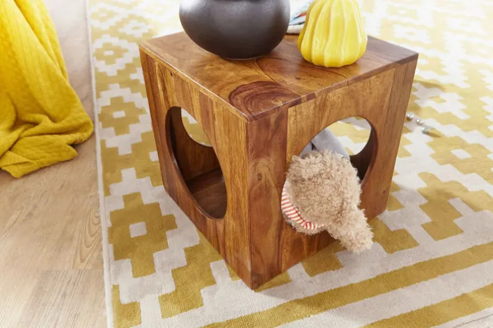 Beistelltisch MUMBAI 35 x 35 cm Sheesham massiv