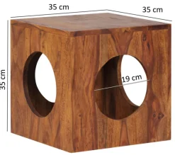 Beistelltisch MUMBAI 35 x 35 cm Sheesham massiv