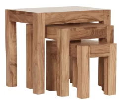 Beistelltisch MUMBAI 3-teilig Set Akazie braun