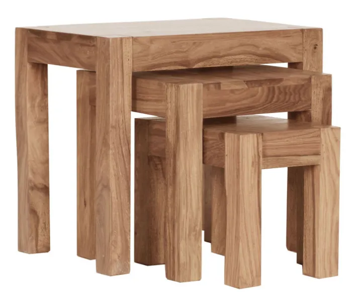 Beistelltisch MUMBAI 3-teilig Set Akazie braun