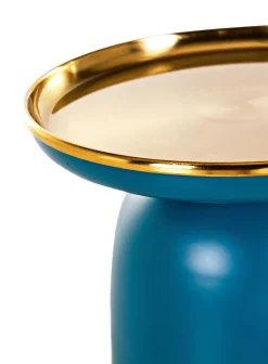 Beistelltisch MURPHY blau goldfarbig
