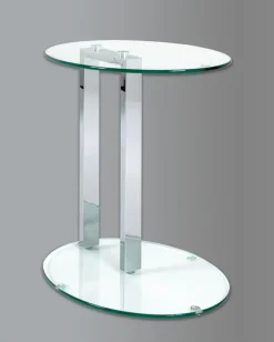 Beistelltisch oval ARTUR 2 45 x 35 cm Glas