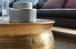 Beistelltisch rund 75 cm Goldfarbig