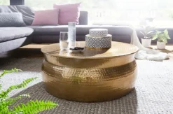 Beistelltisch rund 75 cm Goldfarbig