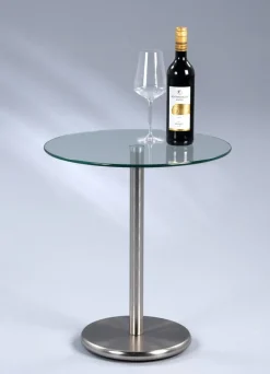 Beistelltisch rund DETROIT Edelstahloptik