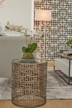 Beistelltisch rund ENZ I 38 cm Metall kupferfarbig