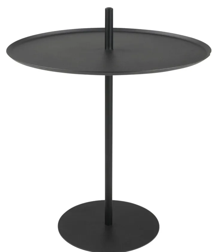 Beistelltisch rund LIMA 45 cm Metall schwarz