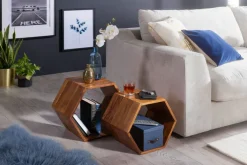 Beistelltisch 2-teilig braun