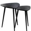 Beistelltisch 2-teilig schwarz