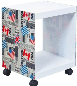 Beistelltisch TOM 38x46x33,5 cm weiß/Motiv