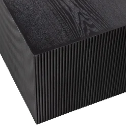 Beistelltisch-Set SANNE 2-teilig quardratisch Kiefer-Dekor schwarz lackiert