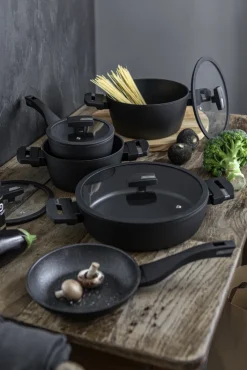 Berndes Stieltopf ALLROUNDER-BALANCE® 16 cm Alu schwarz