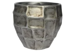 Übertopf 15 cm altsilberfarbig