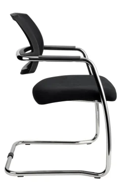 Besucherstuhl 2er Set 56 x 81 cm schwarz