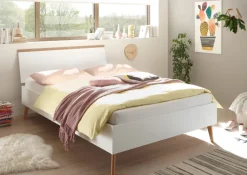 Bett LENA weiß/ braun