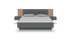 Bettanlage ALASKA 180 x 200 cm grau/ braun